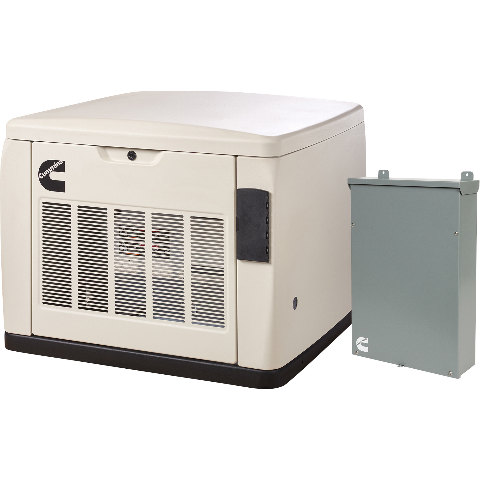 Cummins QuietConnect Home Standby Generator with Transfer Switch, 20kW, LP/18kW NG, 120/240 Volts, Single Phase, Model# RS20A Warm